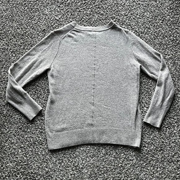 Banana Republic Sweater Mens Small/Medium Gray Italian Merino Wool Long Sleeve - Picture 4 of 7